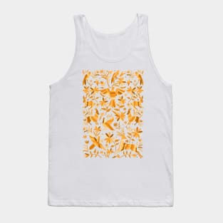 Mexican Otomí Design in Yellow Tank Top